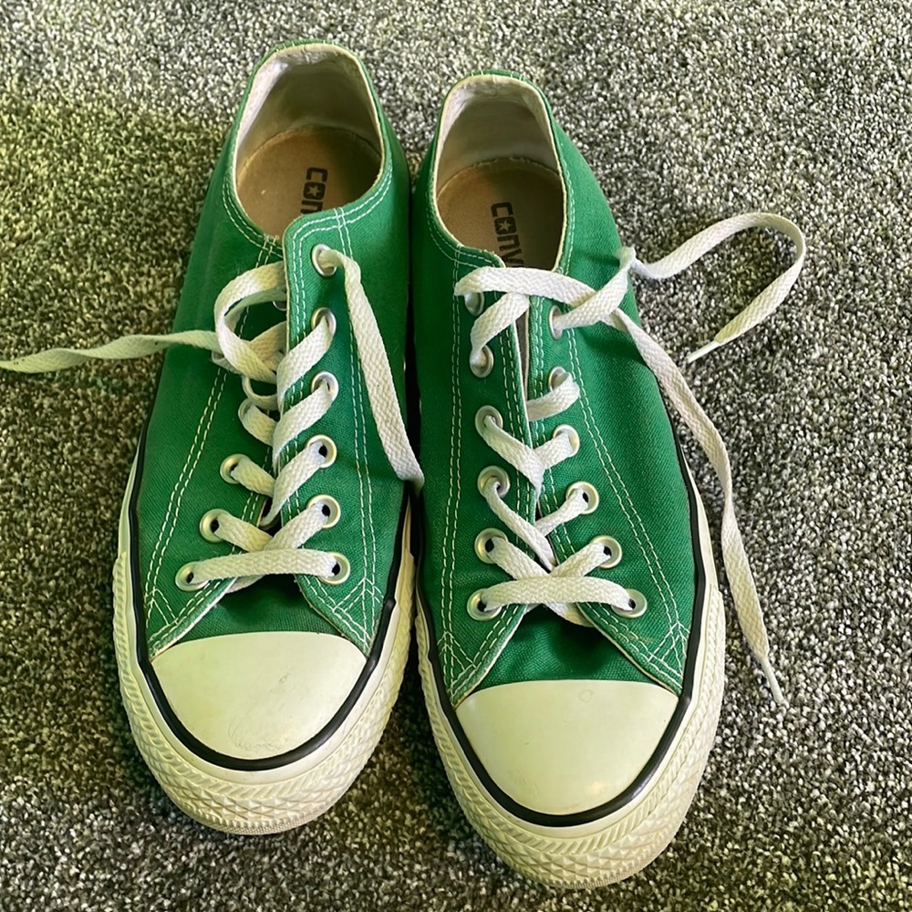 Green Converse Low Tops